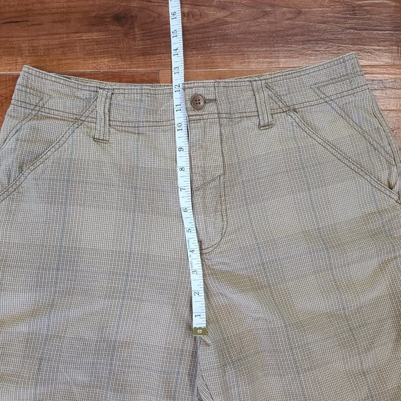 Columbia Shorts Mens 36 OmniShade Ripstop Flat Front Long Bermuda Mini Plaid - Picture 7 of 10